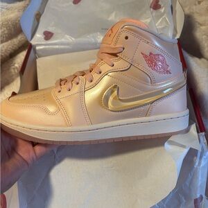 Jordan Washed Coral and Pink Salt Sneakers